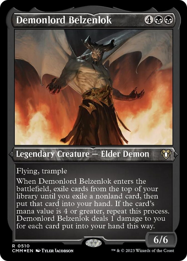 Demonlord Belzenlok (Foil Etched) [Commander Masters] | GnG Games