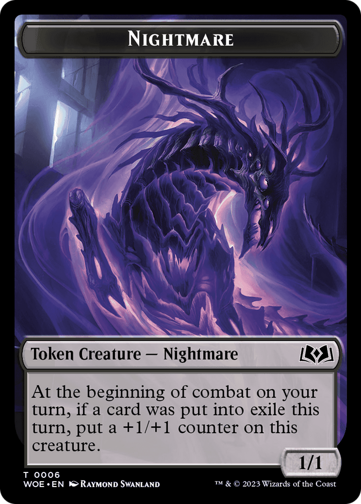 Nightmare // Food (0013) Double-Sided Token [Wilds of Eldraine Tokens] | GnG Games