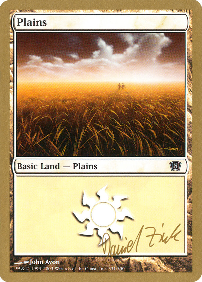 Plains (dz331) (Daniel Zink) [World Championship Decks 2003] | GnG Games