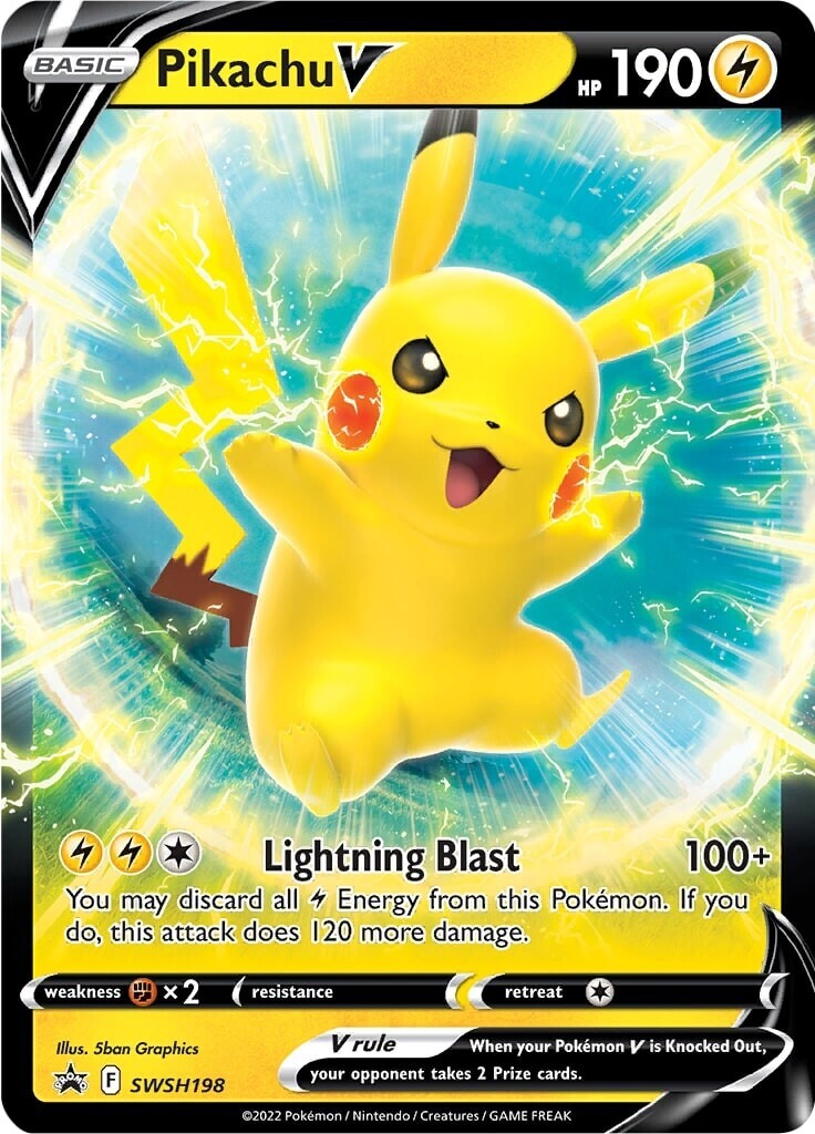 Pikachu V (SWSH198) (Jumbo Card) [Sword & Shield: Black Star Promos] | GnG Games