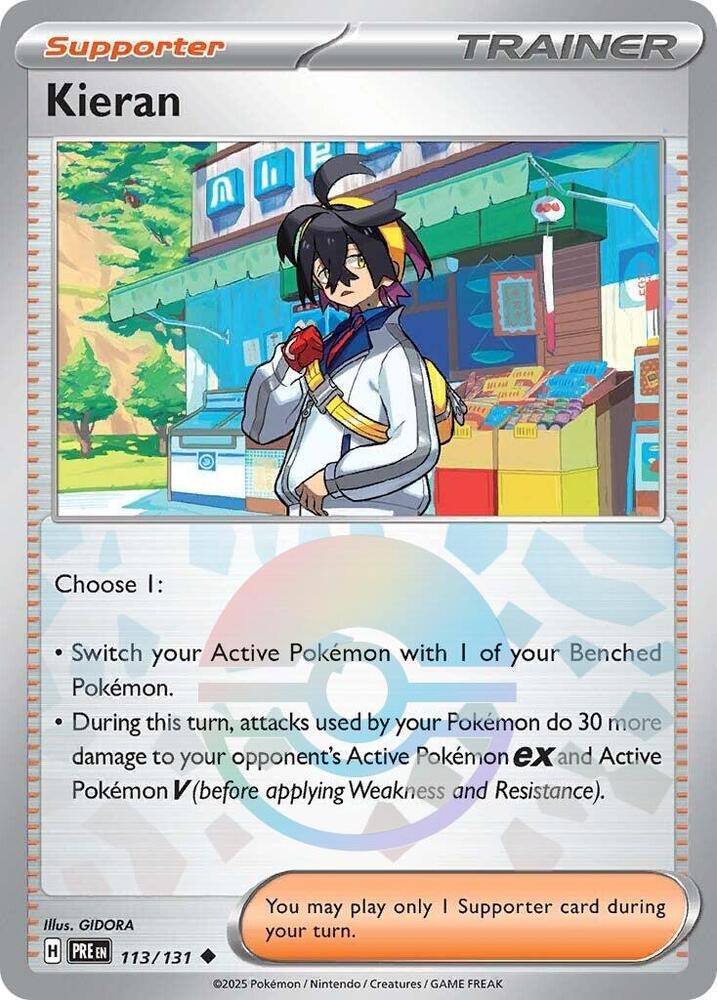 Kieran (113/131) (Poke Ball Pattern) [Scarlet & Violet: Prismatic Evolutions] | GnG Games