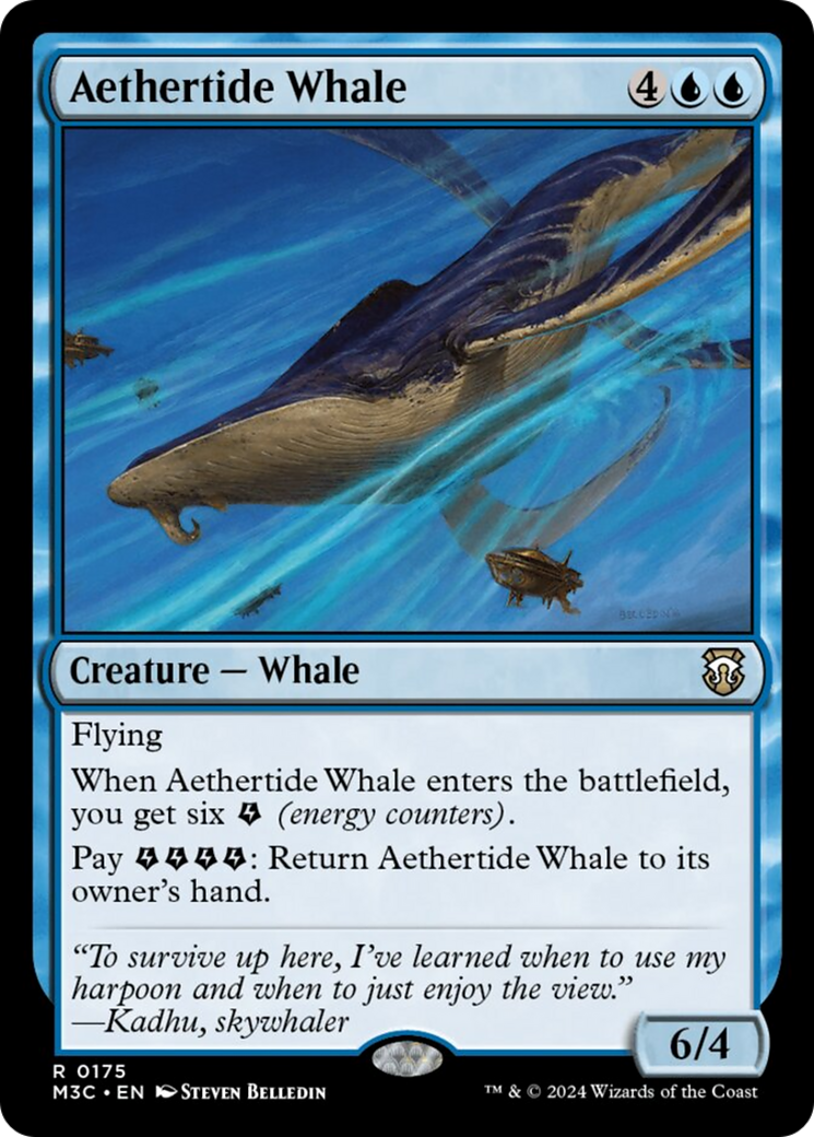 Aethertide Whale (Ripple Foil) [Modern Horizons 3 Commander] | GnG Games