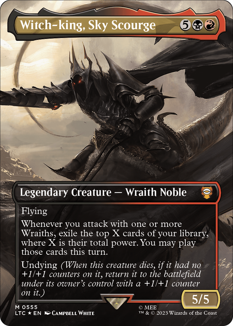 Witch-king, Sky Scourge (Borderless) (Surge Foil) [The Lord of the Rings: Tales of Middle-Earth Commander] | GnG Games