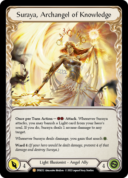 Invoke Suraya // Suraya, Archangel of Knowledge [DYN212] (Dynasty)  Rainbow Foil | GnG Games