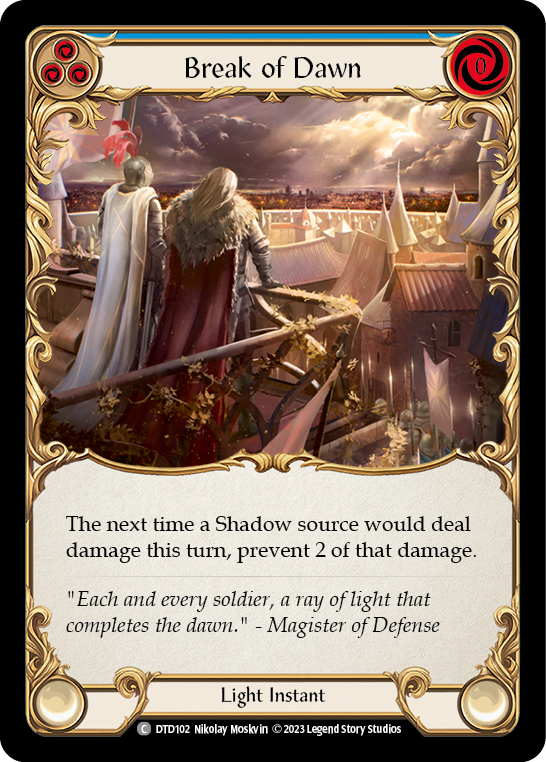 Break of Dawn (Blue) [DTD102] (Dusk Till Dawn)  Rainbow Foil | GnG Games