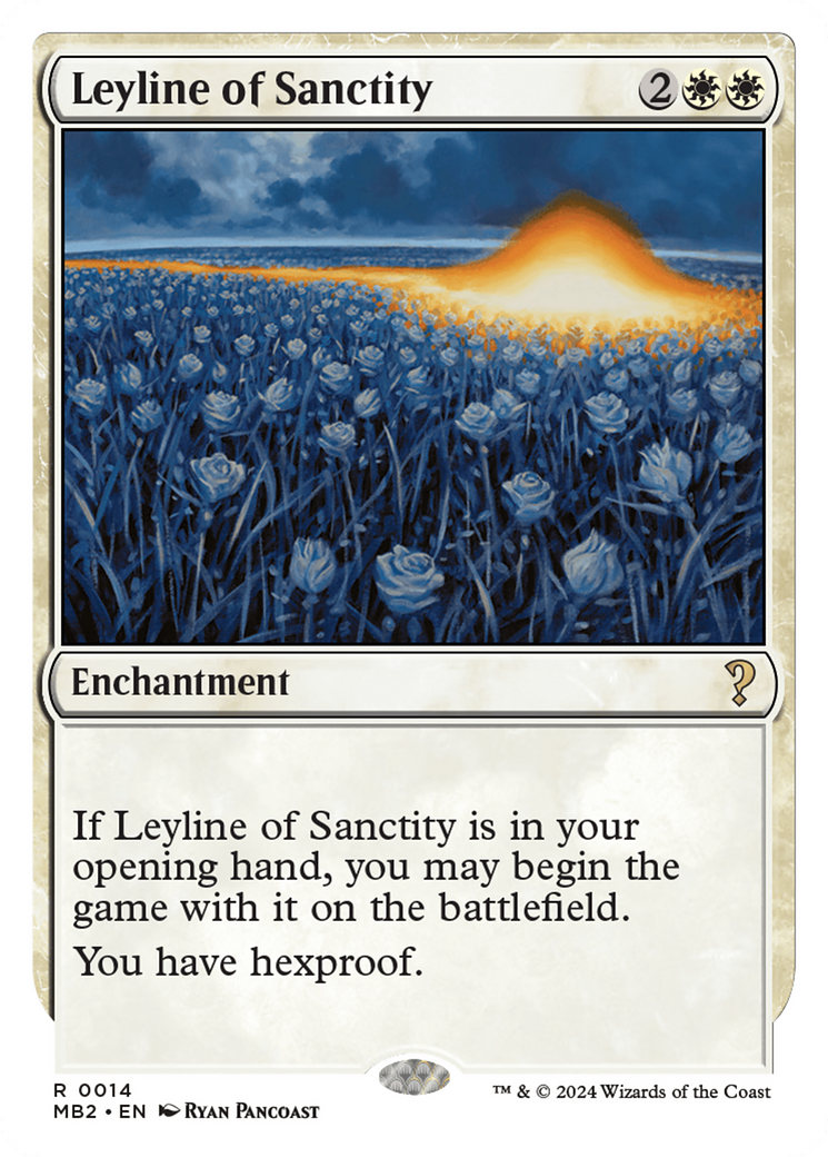 Leyline of Sanctity (White Border) [Mystery Booster 2] | GnG Games