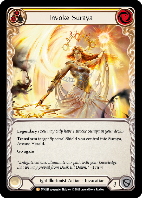 Invoke Suraya // Suraya, Archangel of Knowledge [DYN212] (Dynasty)  Cold Foil | GnG Games