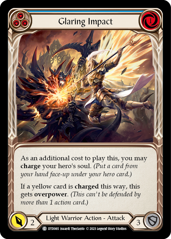 Glaring Impact (Blue) [DTD065] (Dusk Till Dawn)  Rainbow Foil | GnG Games