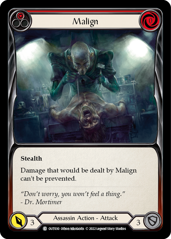 Malign (Red) [OUT030] (Outsiders)  Rainbow Foil | GnG Games