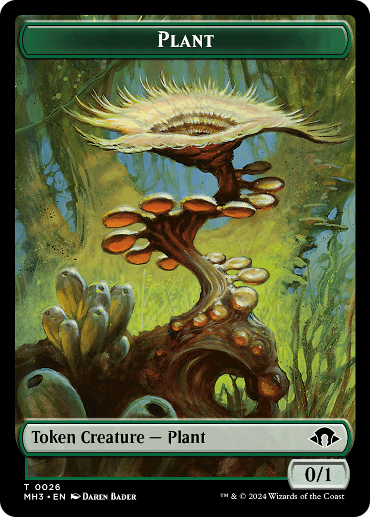 Zombie // Plant Double-Sided Token [Modern Horizons 3 Tokens] | GnG Games