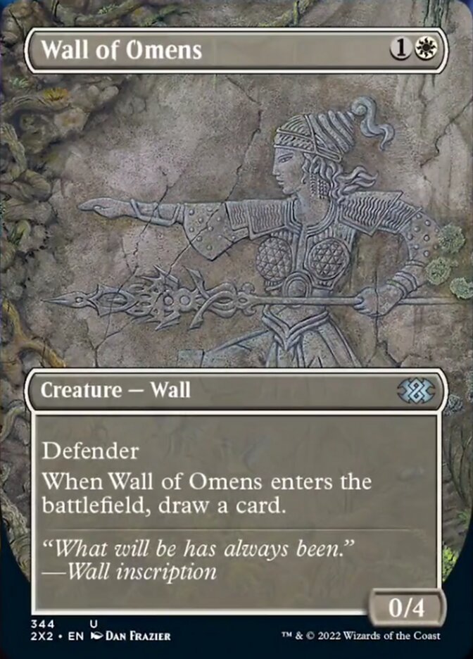 Wall of Omens (Borderless Alternate Art) [Double Masters 2022] | GnG Games