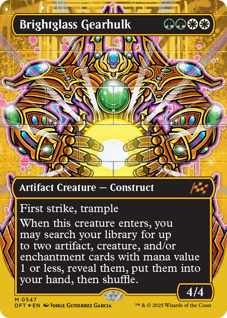 Brightglass Gearhulk (Borderless) (First-Place Foil) [Aetherdrift] | GnG Games