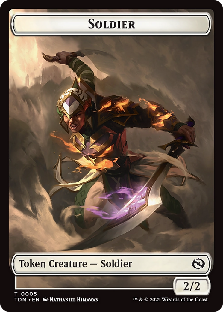 Soldier (0004) // Soldier (0005) Double-Sided Token [Tarkir: Dragonstorm Tokens] | GnG Games