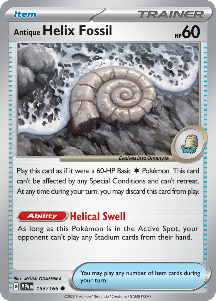 Antique Helix Fossil (153/165) [Scarlet & Violet 151] | GnG Games
