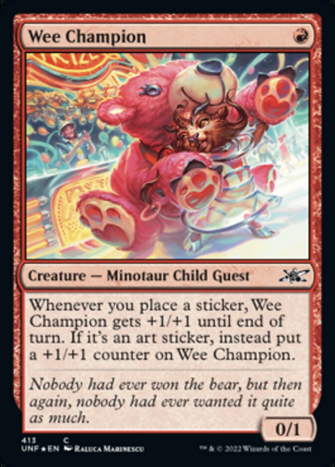 Wee Champion (Galaxy Foil) [Unfinity] | GnG Games