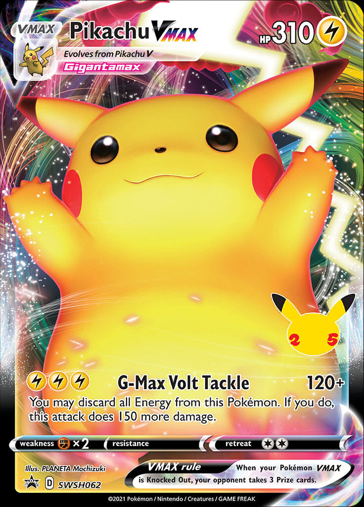 Pikachu VMAX (SWSH062) (Celebrations) [Sword & Shield: Black Star Promos] | GnG Games