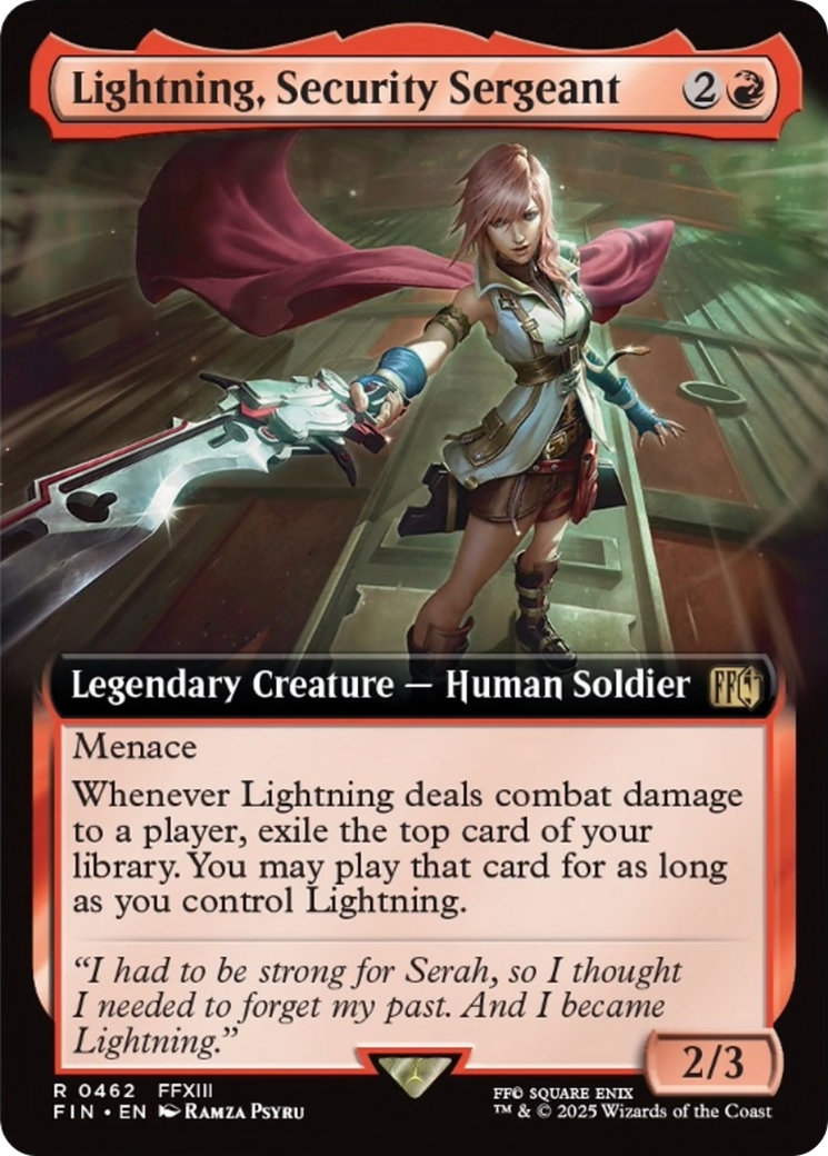 Lightning, Security Sergeant (Extended Art) [FINAL FANTASY] | GnG Games