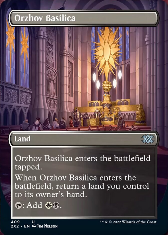 Orzhov Basilica (Borderless Alternate Art) [Double Masters 2022] | GnG Games
