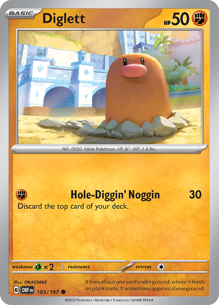 Diglett (103/197) [Scarlet & Violet: Obsidian Flames] | GnG Games