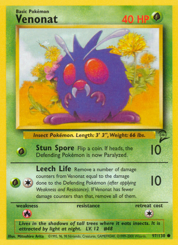 Venonat (97/130) [Base Set 2] | GnG Games