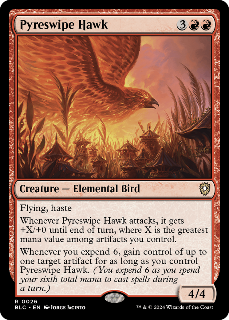 Pyreswipe Hawk [Bloomburrow Commander] | GnG Games