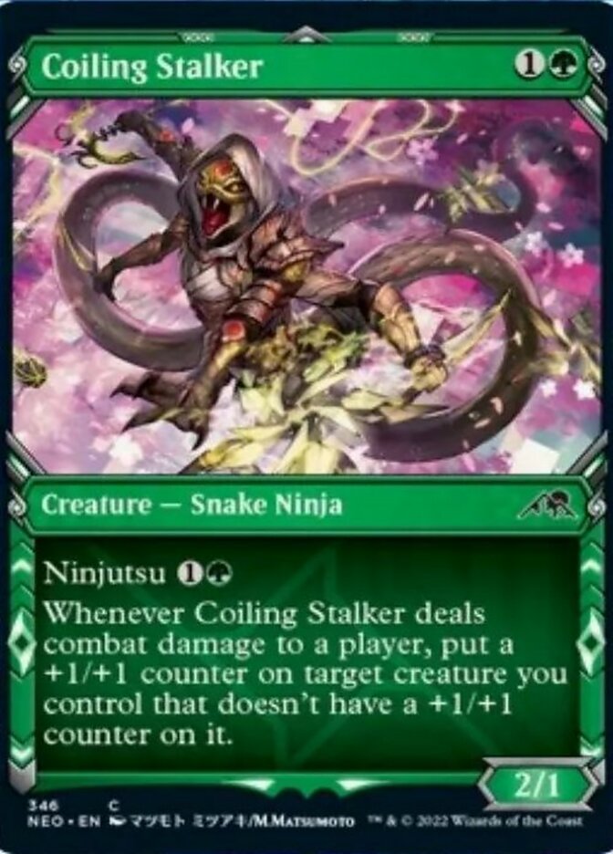 Coiling Stalker (Showcase Ninja) [Kamigawa: Neon Dynasty] | GnG Games