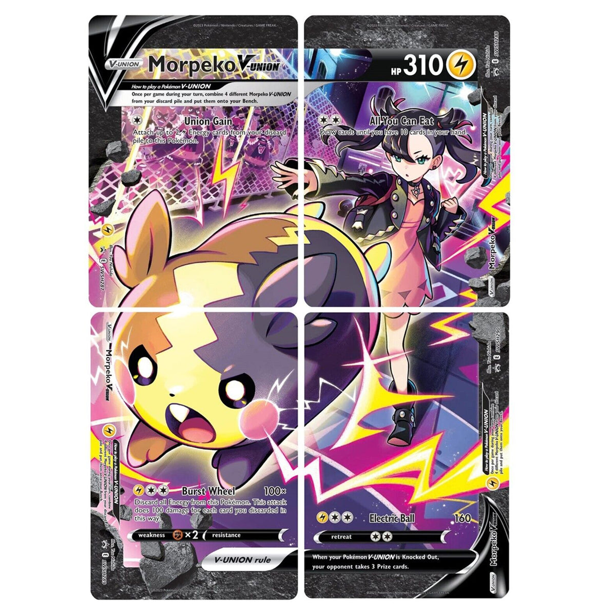 Morpeko V-Union (SWSH287-290) (Set of 4) [Sword & Shield: Black Star Promos] | GnG Games