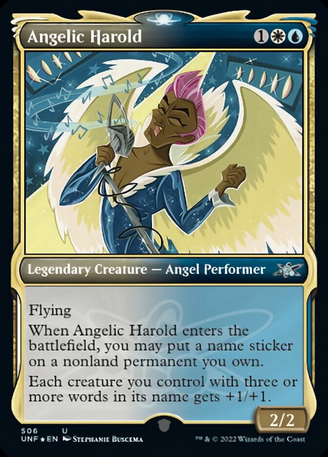 Angelic Harold (Showcase) (Galaxy Foil) [Unfinity] | GnG Games