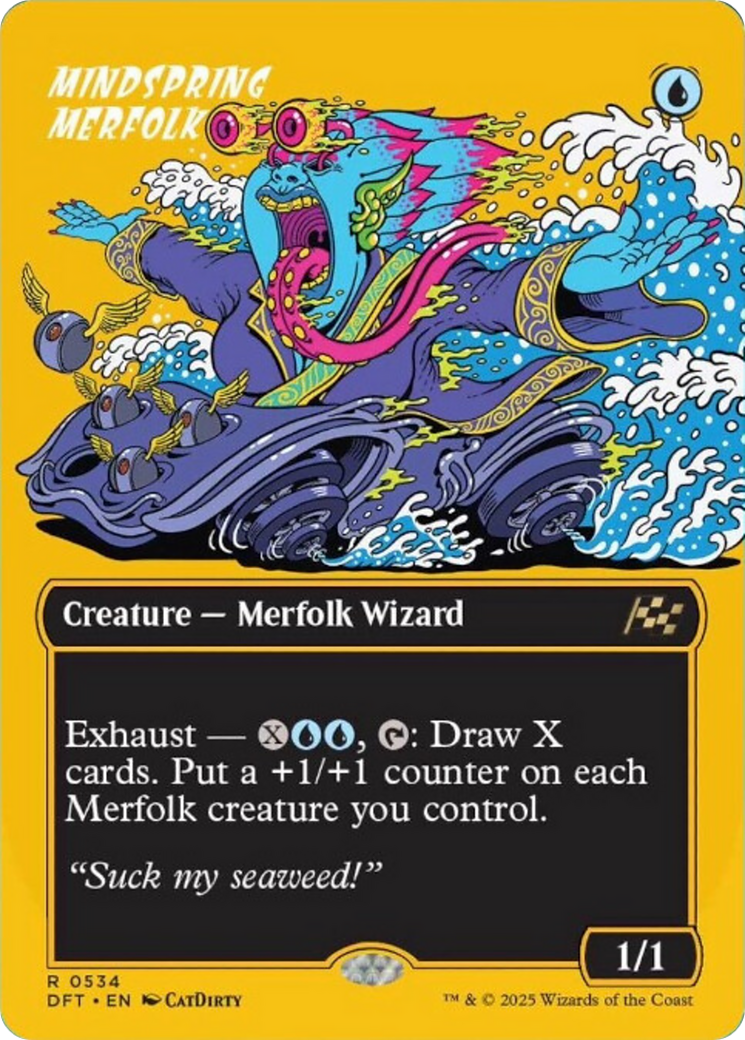 Mindspring Merfolk (Borderless) (First-Place Foil) [Aetherdrift] | GnG Games