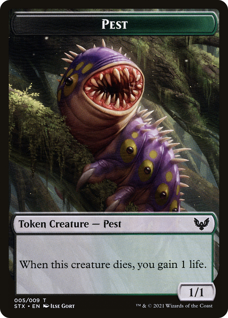 Pest // Jace, Telepath Unbound Emblem Double-Sided Token [Secret Lair: From Cute to Brute Tokens] | GnG Games