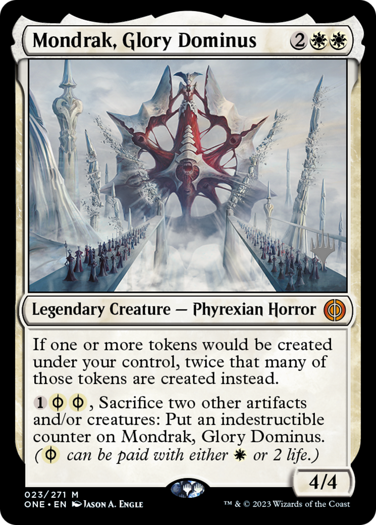 Mondrak, Glory Dominus (Promo Pack) [Phyrexia: All Will Be One Promos] | GnG Games