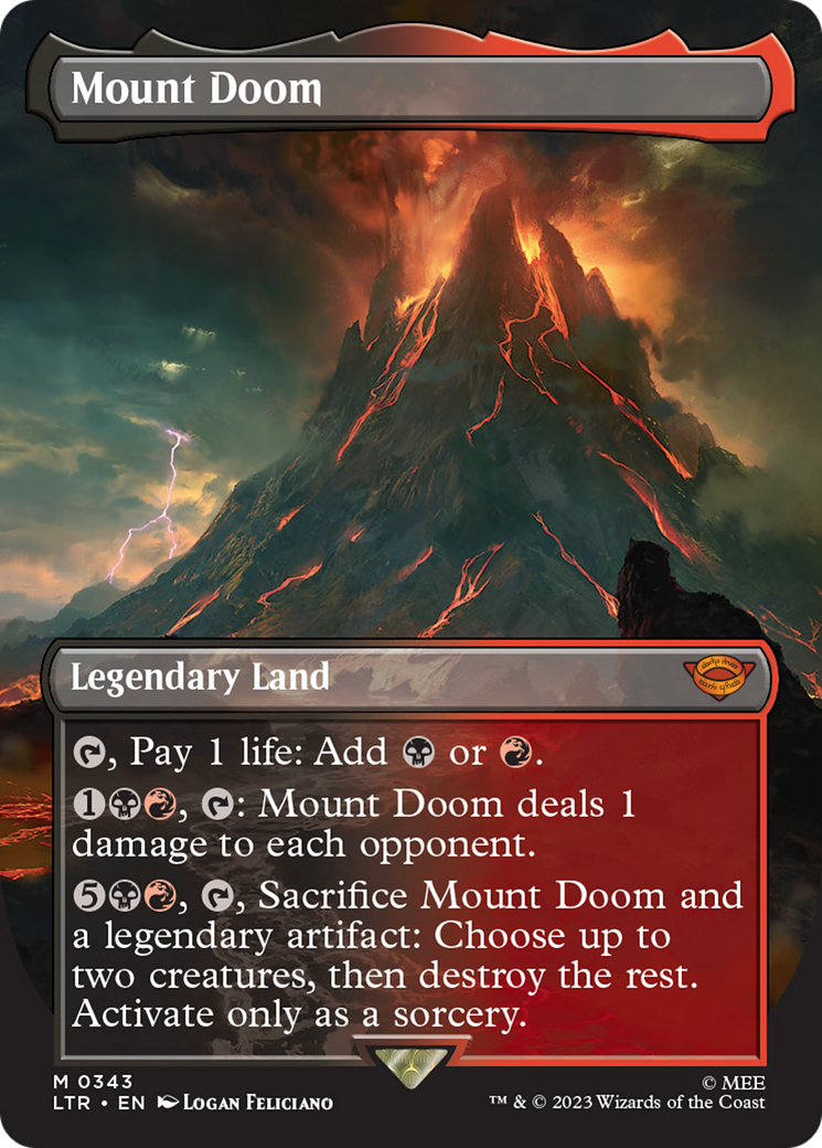 Mount Doom (Borderless Alternate Art) [The Lord of the Rings: Tales of Middle-Earth] | GnG Games