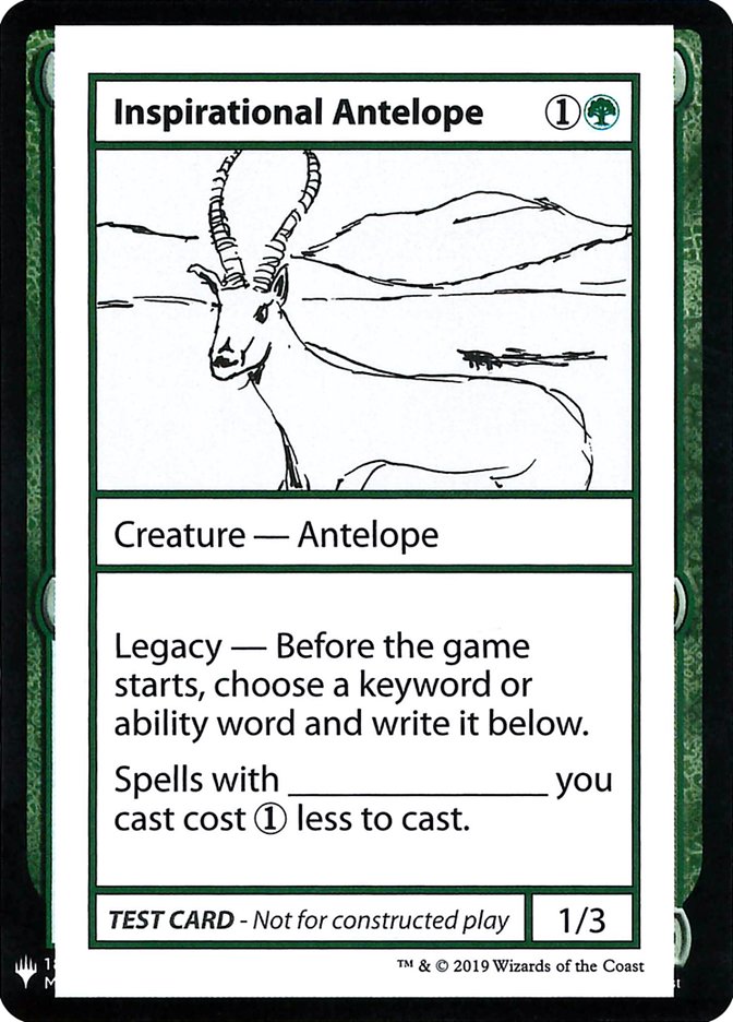 Inspirational Antelope [Mystery Booster Playtest Cards] | GnG Games