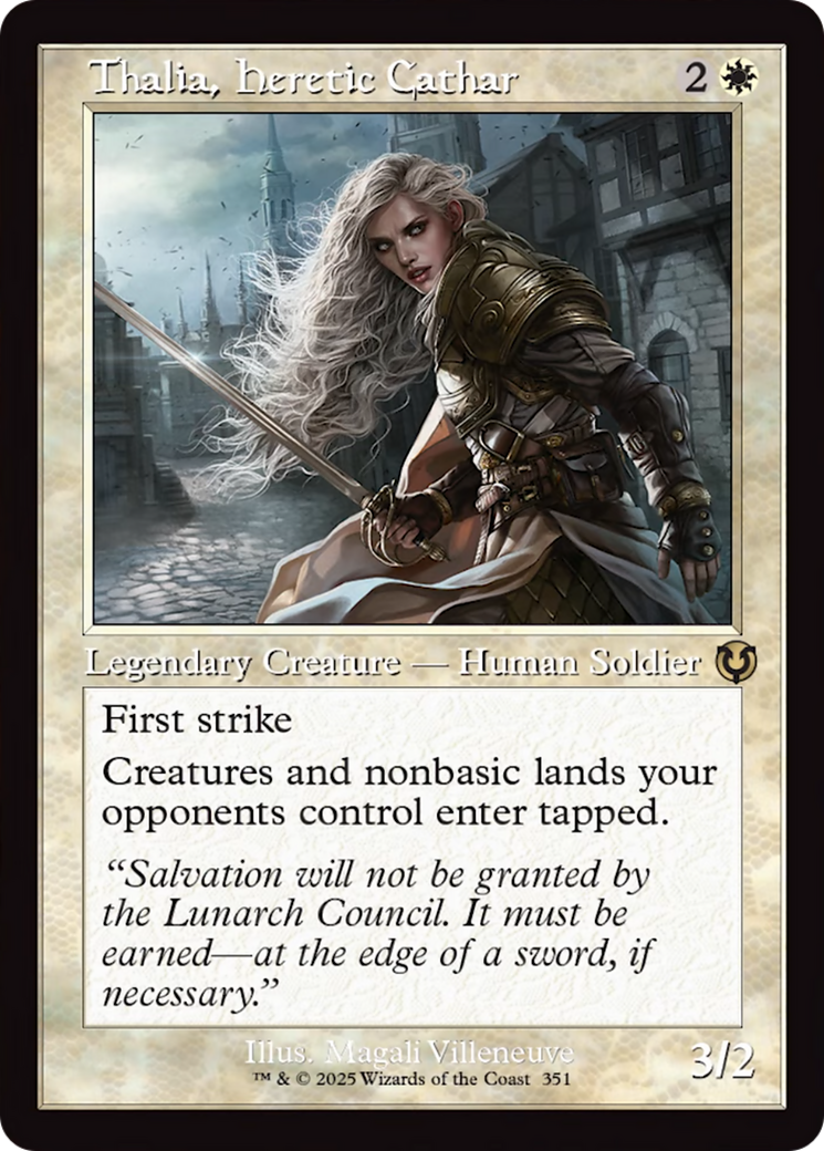 Thalia, Heretic Cathar (Retro Frame) [Innistrad Remastered] | GnG Games