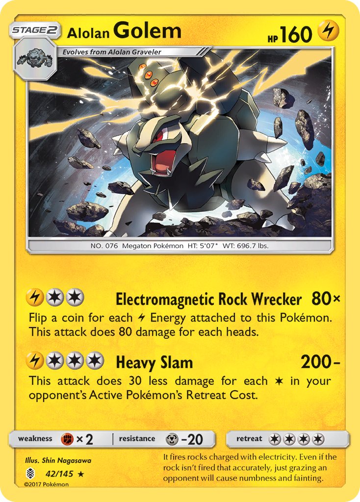 Alolan Golem (42/145) (Cosmos Holo) (Blister Exclusive) [Sun & Moon: Guardians Rising] | GnG Games