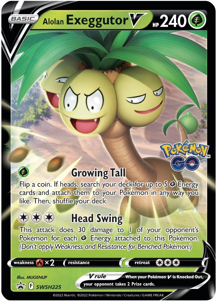Alolan Exeggutor V (SWSH225) (Jumbo Card) [Sword & Shield: Black Star Promos] | GnG Games