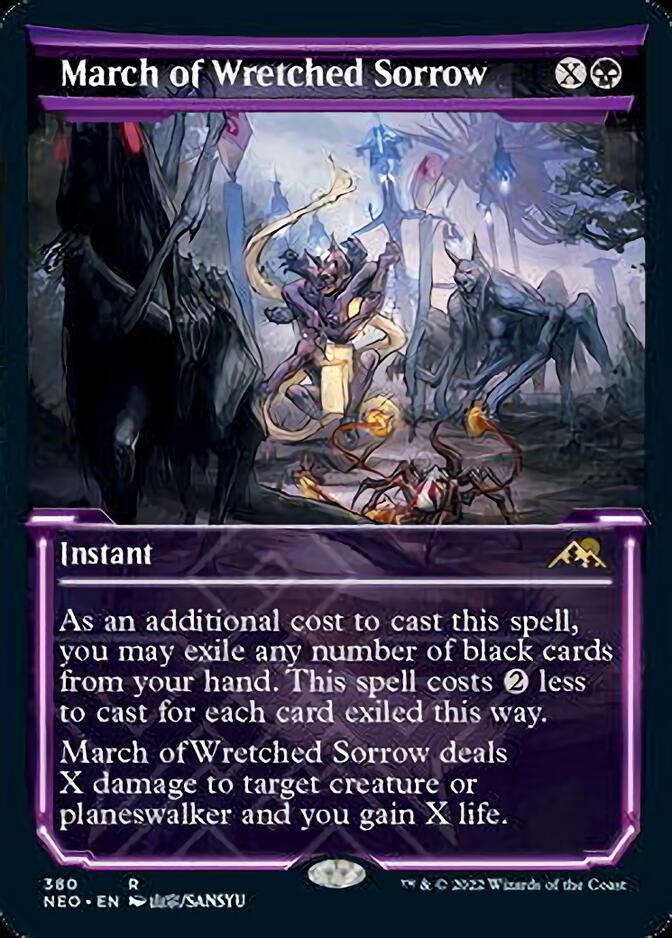 March of Wretched Sorrow (Showcase Soft Glow) [Kamigawa: Neon Dynasty] | GnG Games