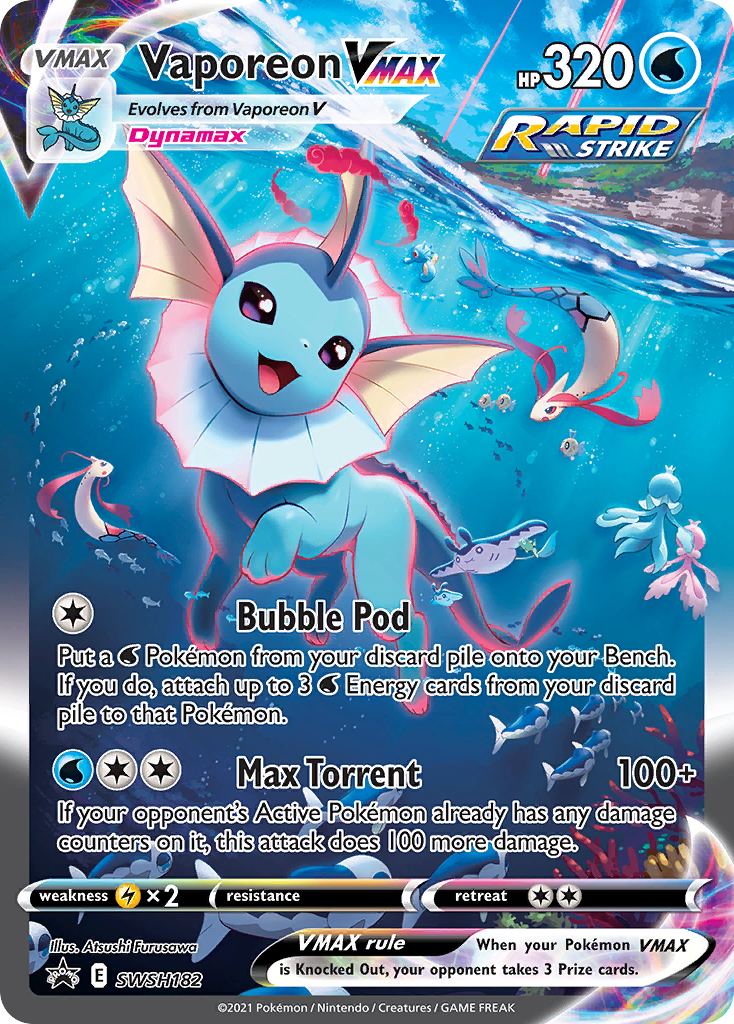 Vaporeon VMAX (SWSH182) (Jumbo Card) [Sword & Shield: Black Star Promos] | GnG Games