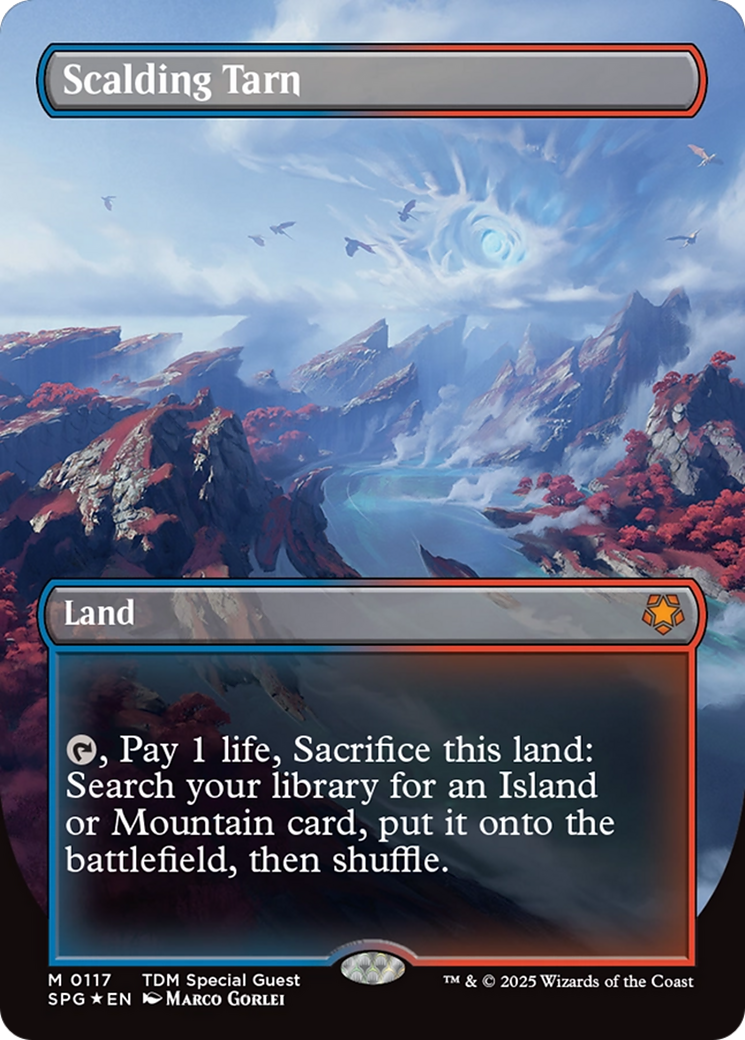 Scalding Tarn (Borderless) (Dragonscale Foil) [Tarkir: Dragonstorm Special Guests] | GnG Games