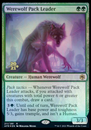 Werewolf Pack Leader [Dungeons & Dragons: Adventures in the Forgotten Realms Prerelease Promos] | GnG Games