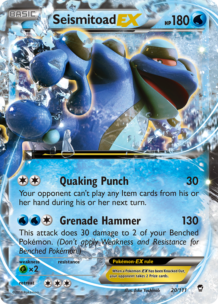 Seismitoad EX (20/111) [XY: Furious Fists] | GnG Games