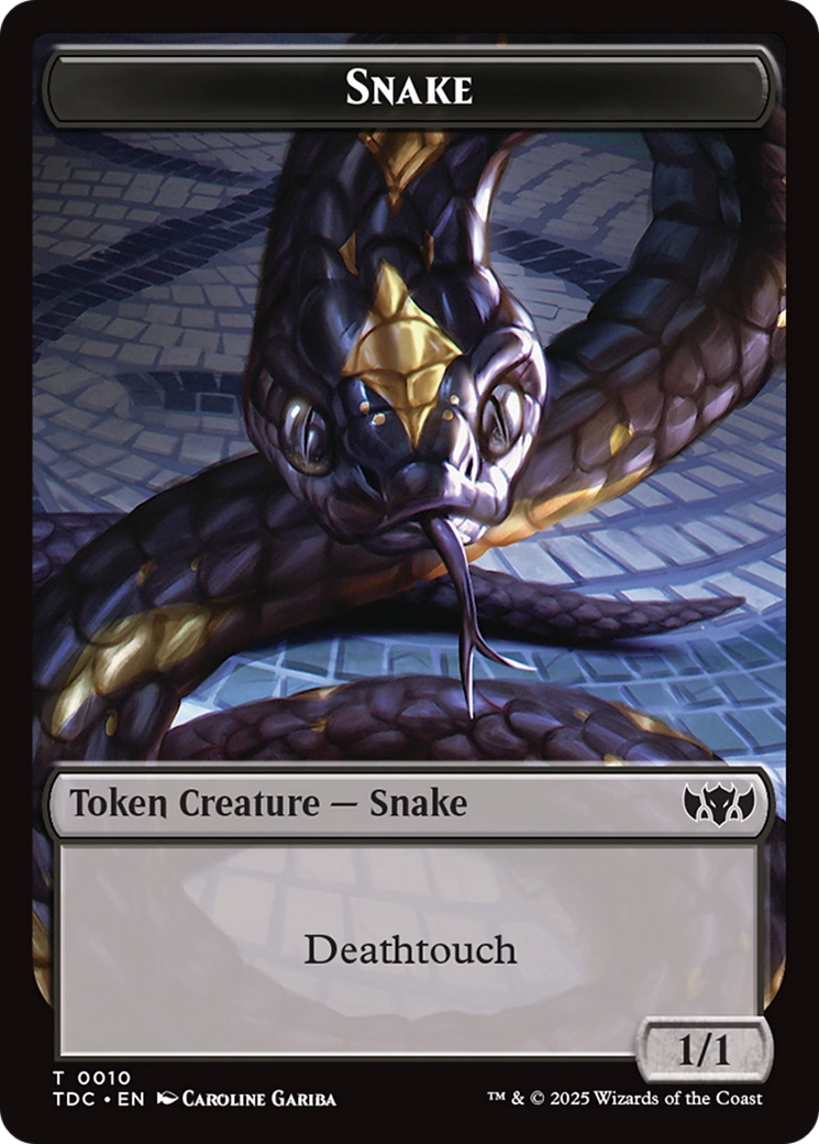 Snake // Myr Double-Sided Token [Tarkir: Dragonstorm Commander Tokens] | GnG Games
