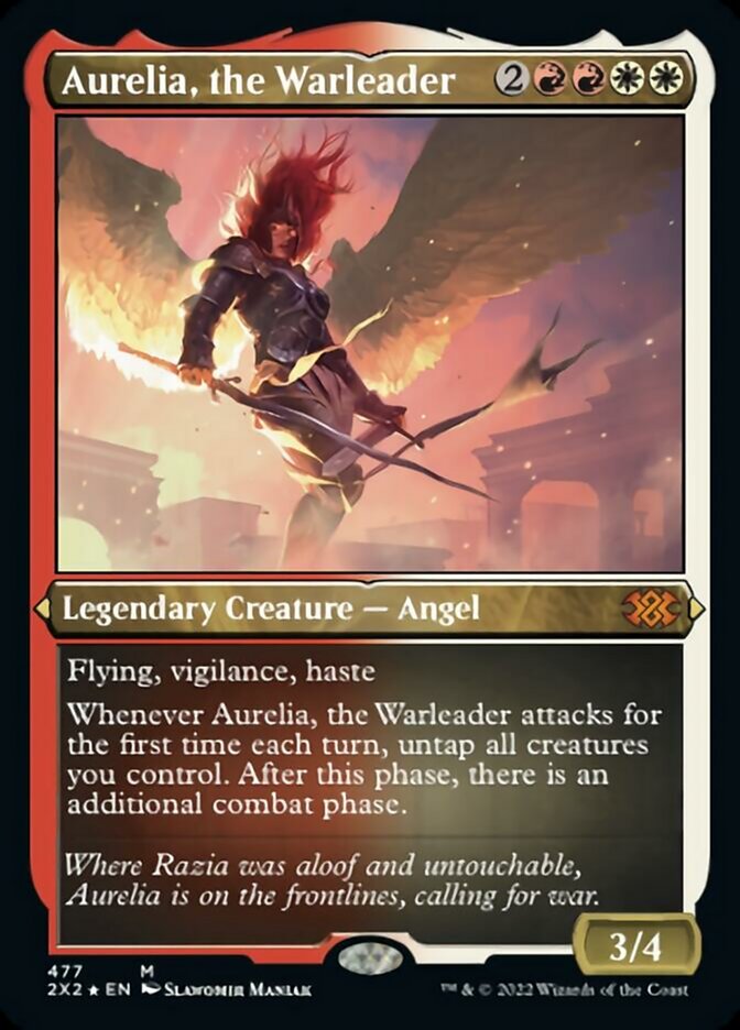 Aurelia, the Warleader (Foil Etched) [Double Masters 2022] | GnG Games