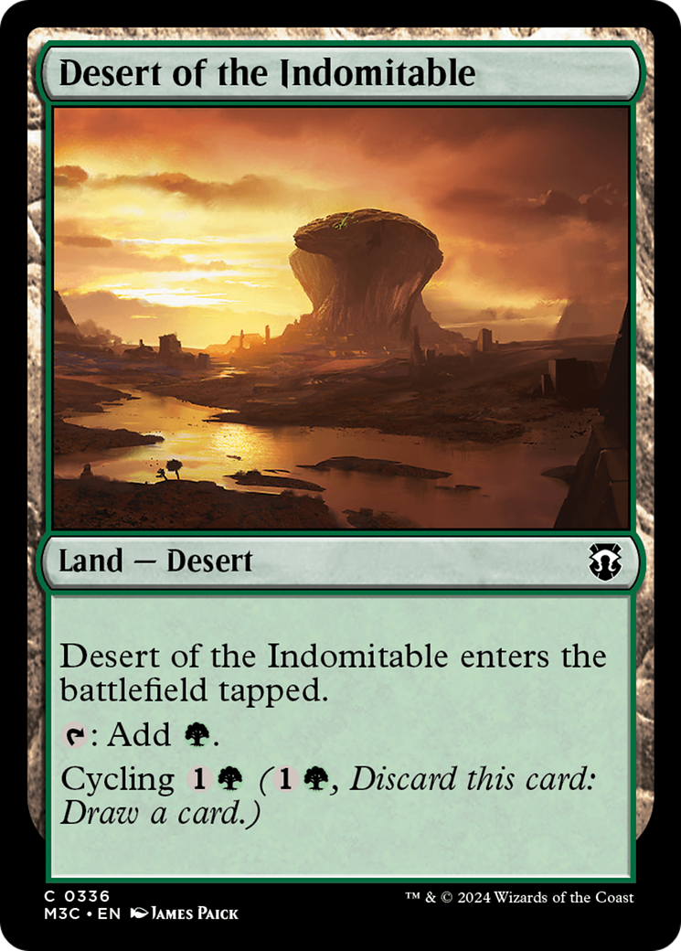 Desert of the Indomitable (Ripple Foil) [Modern Horizons 3 Commander] | GnG Games