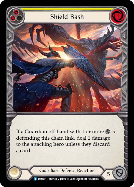 Shield Bash (Yellow) [DYN031] (Dynasty)  Rainbow Foil | GnG Games