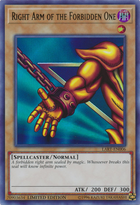 Right Arm of the Forbidden One [LART-EN006] Ultra Rare | GnG Games