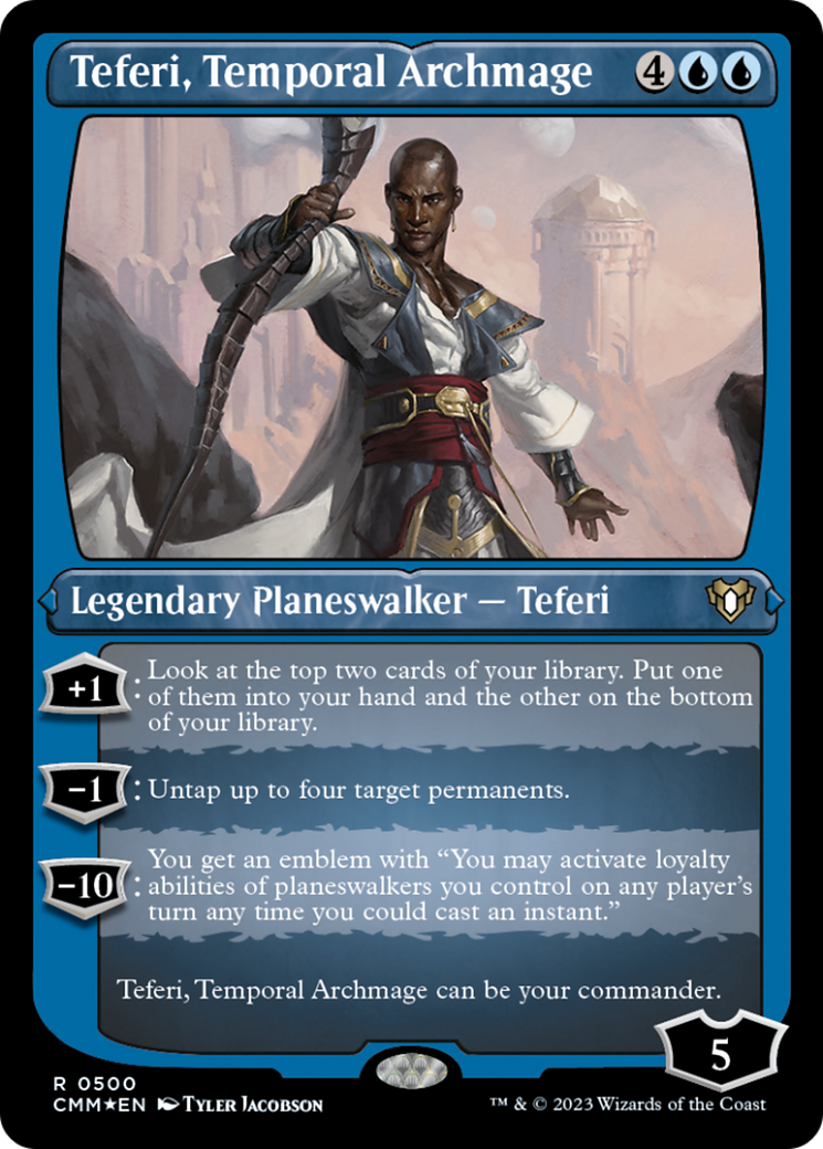 Teferi, Temporal Archmage (Foil Etched) [Commander Masters] | GnG Games