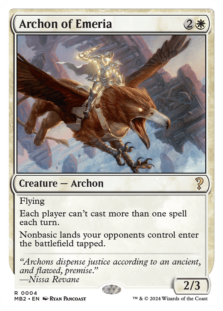 Archon of Emeria (White Border) [Mystery Booster 2] | GnG Games