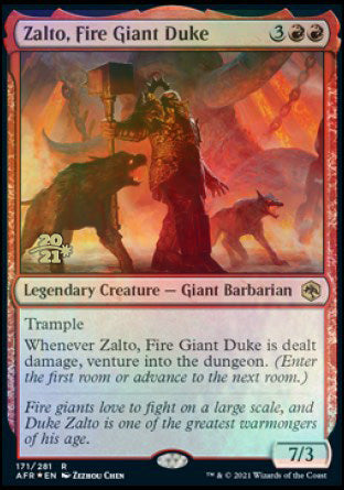 Zalto, Fire Giant Duke [Dungeons & Dragons: Adventures in the Forgotten Realms Prerelease Promos] | GnG Games