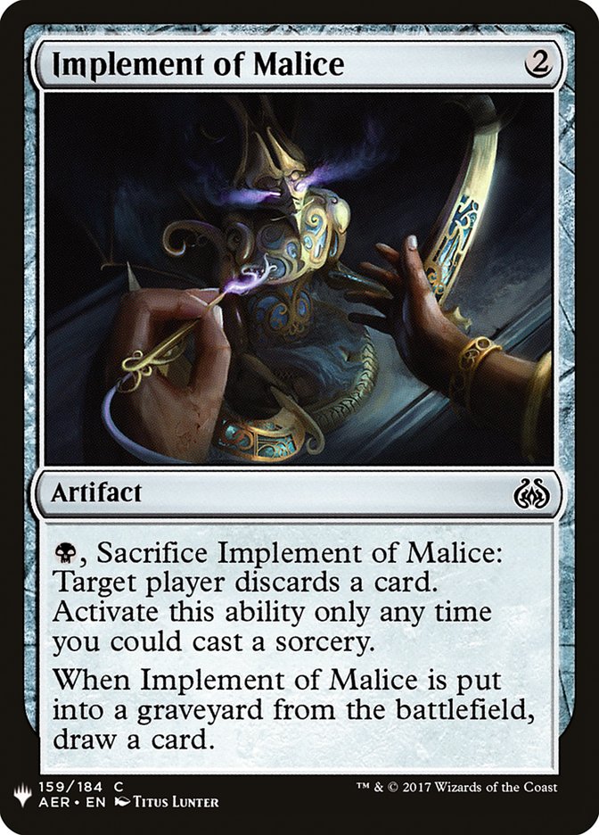 Implement of Malice [Mystery Booster] | GnG Games